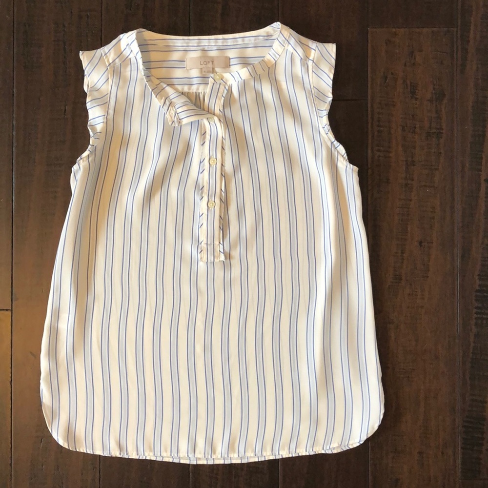 Loft Sleeveless Blue Top, US XS